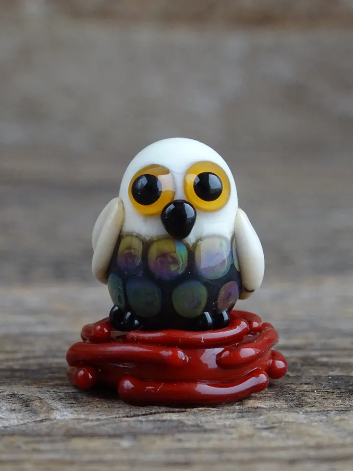 Glass figurines Miniature Owl figurine Tiny owl glass owl gifts graduation gifts Tiny glass animals terrarium figurines Animal figurines
