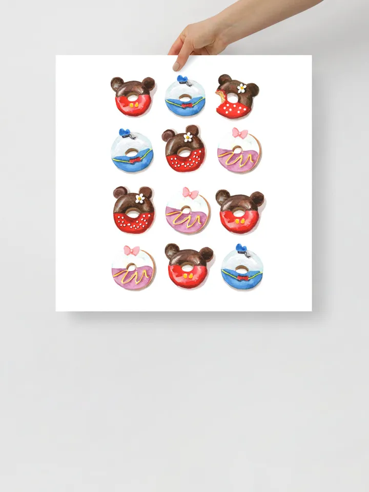 Donut Art Print, Watercolor Painting, Gift For Child,Children Room Print, Candy Sweet, Donut Shop,Cute Donut Wall Art, Children Room Print