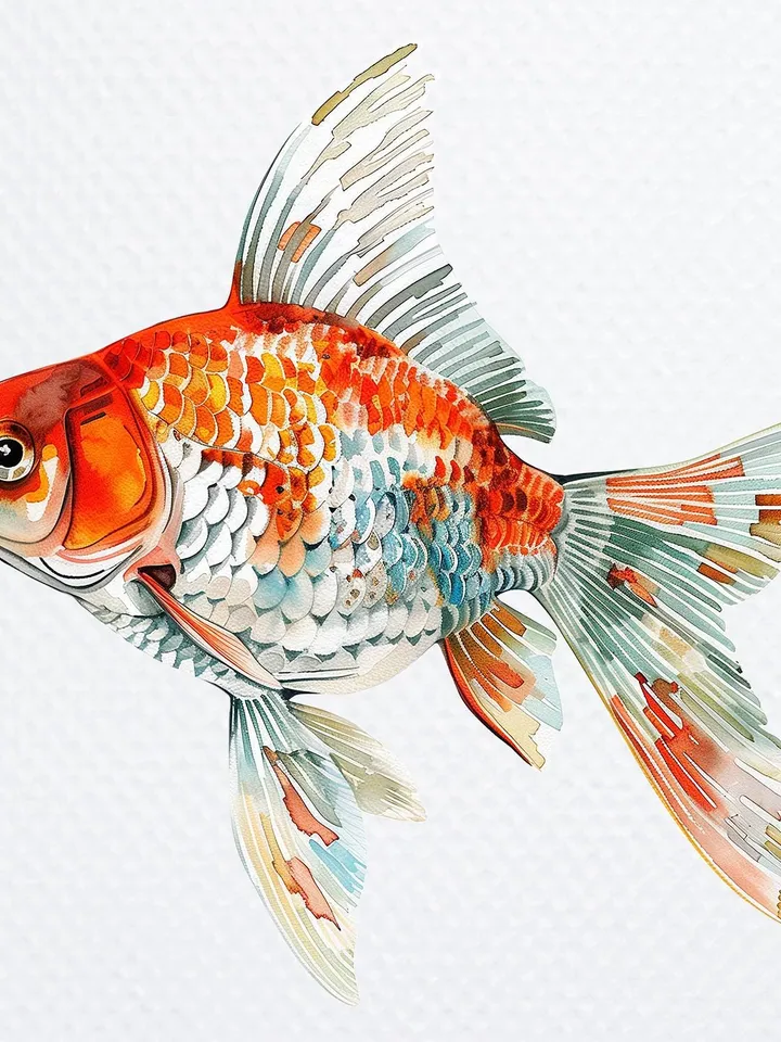 12 Goldfish PNG Clipart Bundle, Golden fish Clipart, Printable Watercolor Sublimation clipart, Digital download, Paper craft, junk journals