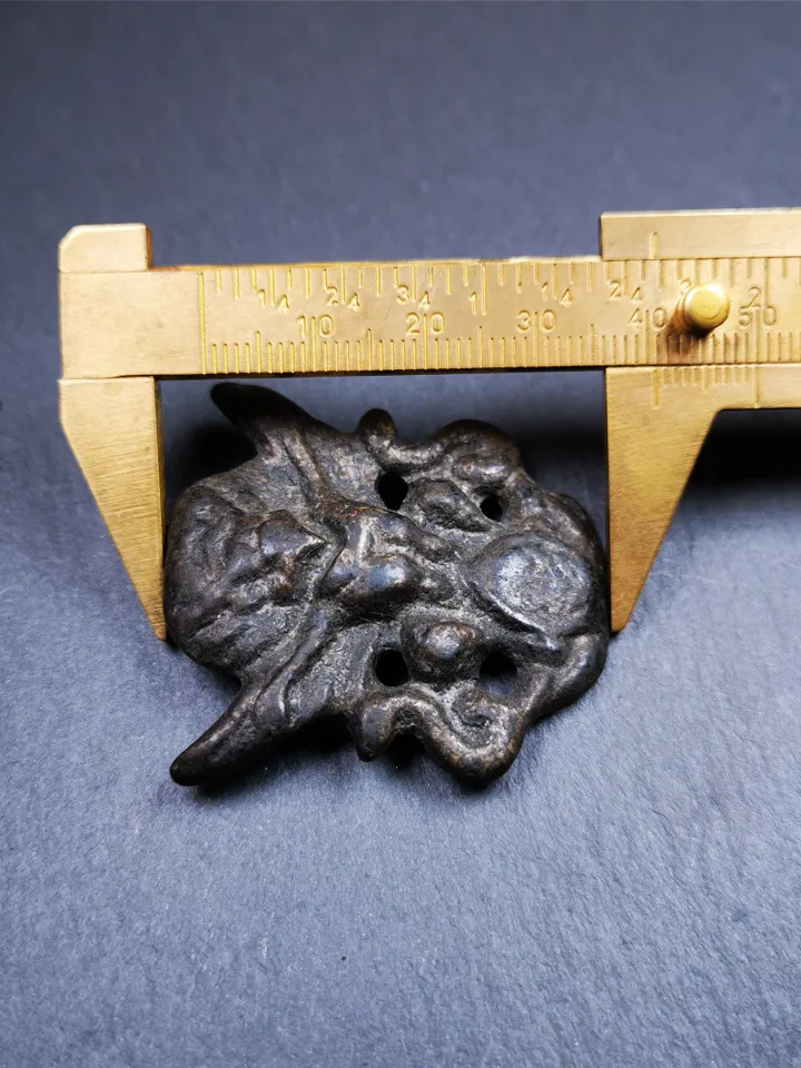 Gandhanra Handmade Tibetan Buddhist Amulet Garuda,Garula,Suparna,Golden-winged Bird Pendant,Made of Thokcha,1.65"