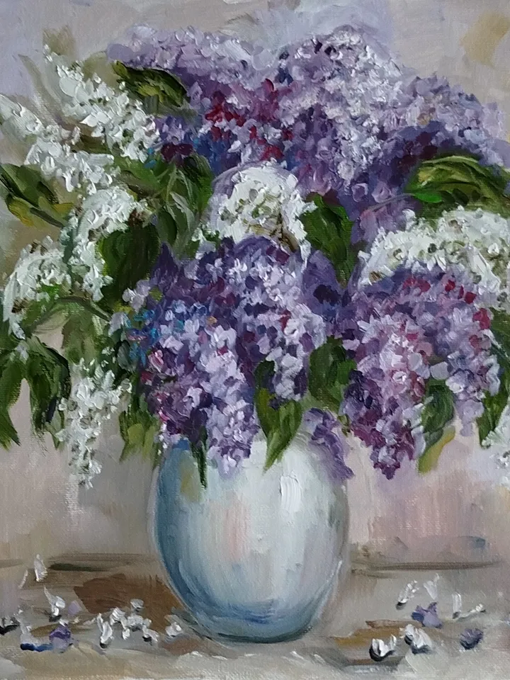 Oil painting "Flowers in a vase"