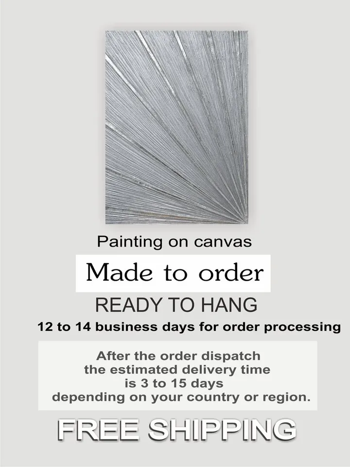 Glittery Silver Painting Textured artwork Abstract Wall Art with crystals Silver wall decor by Juliya JC