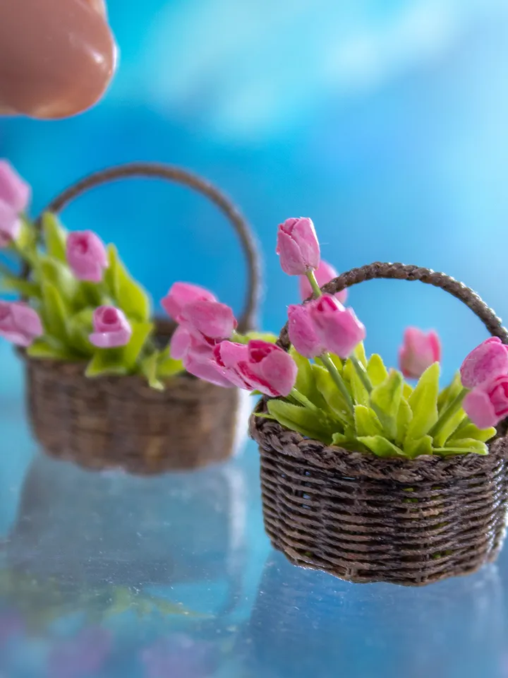 TUTORIAL Miniature dollhouse baskets