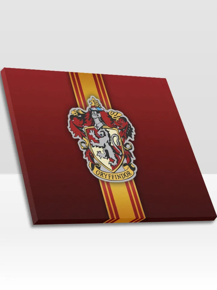 Gryffindor Frame Canvas Print, Wall Art Home Decor Poster