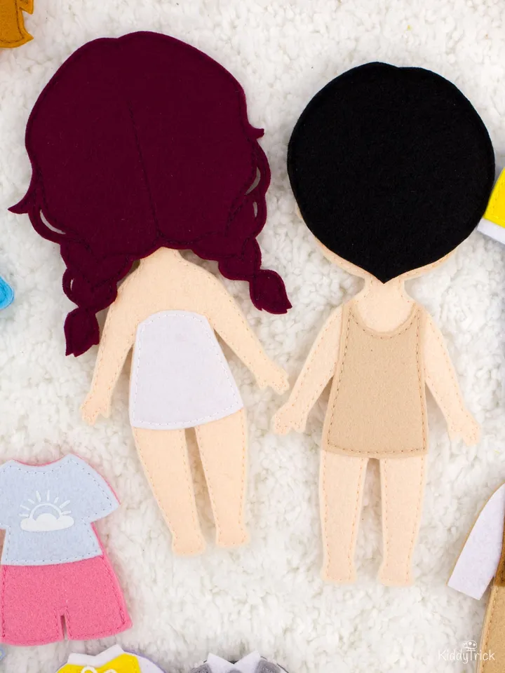 Felt Dress-Up Dolls Boy and Girl - Sewing Pattern