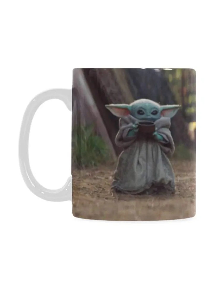 Baby Yoda Mug Drinking Soup