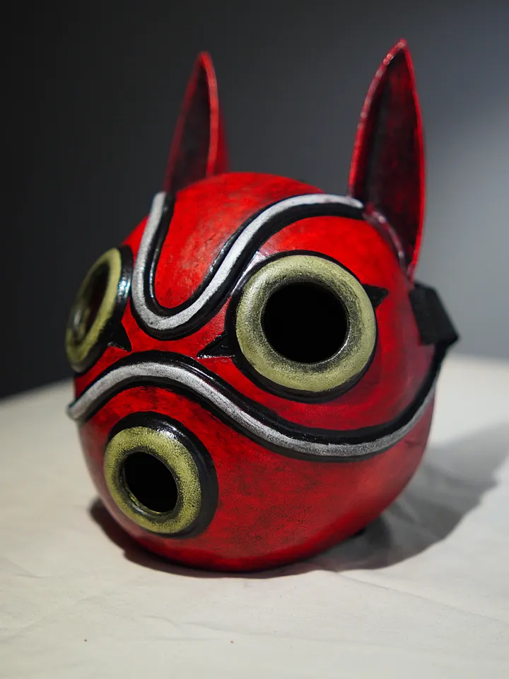 Princess Mononoke mask from the anime cartoon Hayao Miyazaki Princess Mononoke mask
