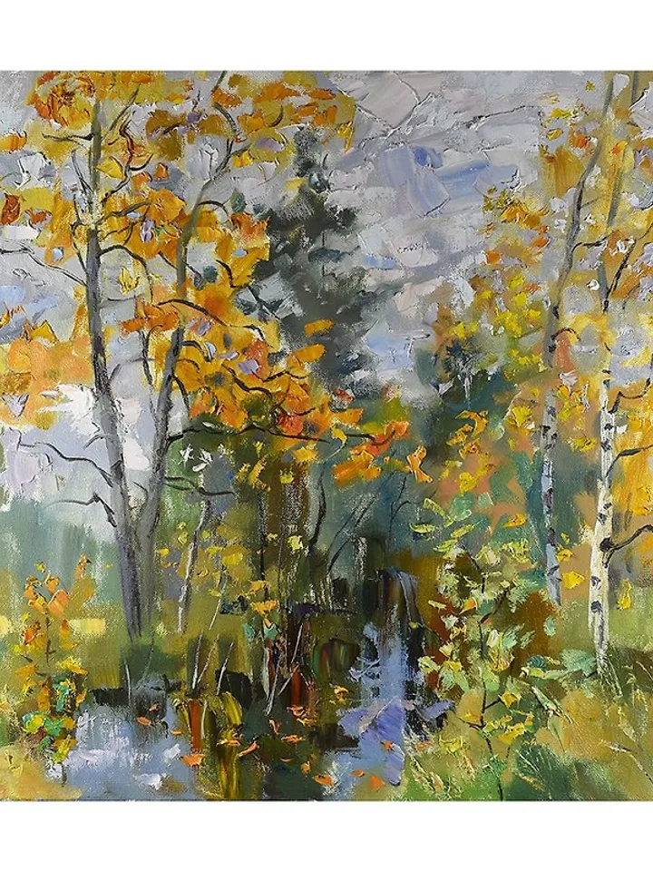 Autumn Painting Nature Landscape Impressionism Tree Original Art Plein Air