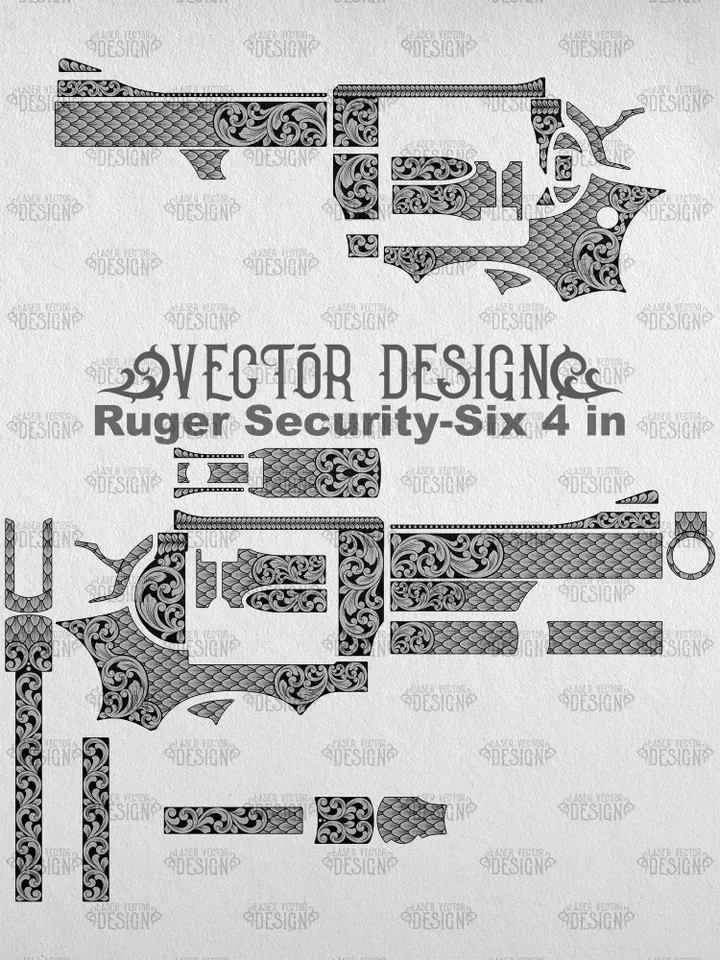 VECTOR DESIGN Ruger Security-Six 4 in Scrollwork and scales