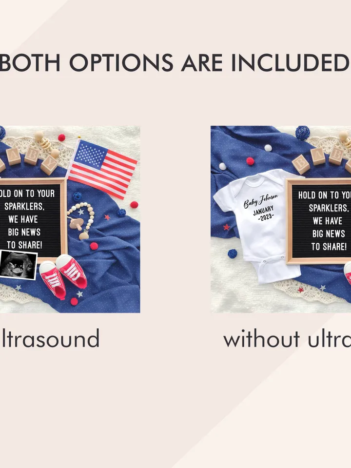 4th of July Baby Announcement Digital Pregnancy Announcement, USA Pregnancy Announcement Editable Digital Template