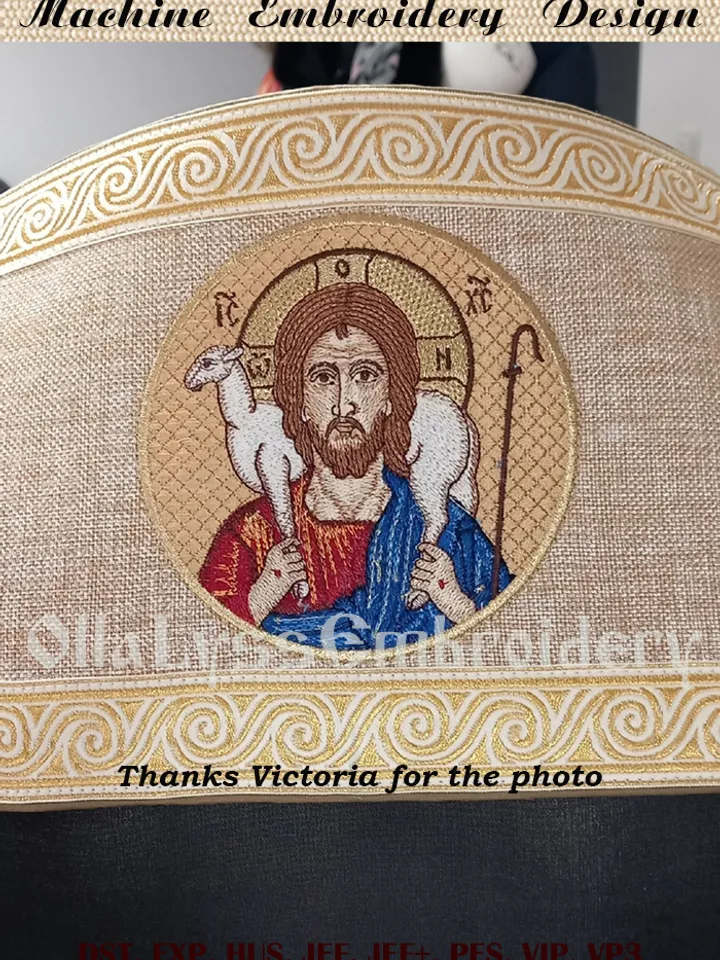 The Good Shepherd embroidery design