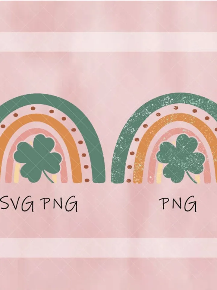 Retro St Patrick's Rainbow SVG | Retro St Patricks Rainbow PNG | St Patricks Day Svg | St Patricks Day Png | Retro St Pattys | Retro Rainbow