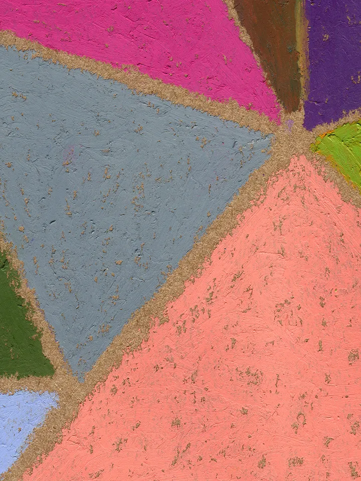 Printable pattern Abstract colored triangles, Large poster, Digital file, Home decor, Color oil pastel painting