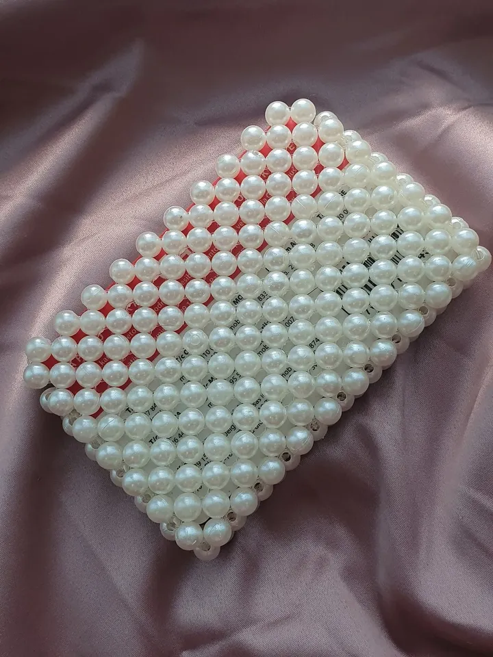 Beaded Card Holder/ Handmade Beaded Cardholder
