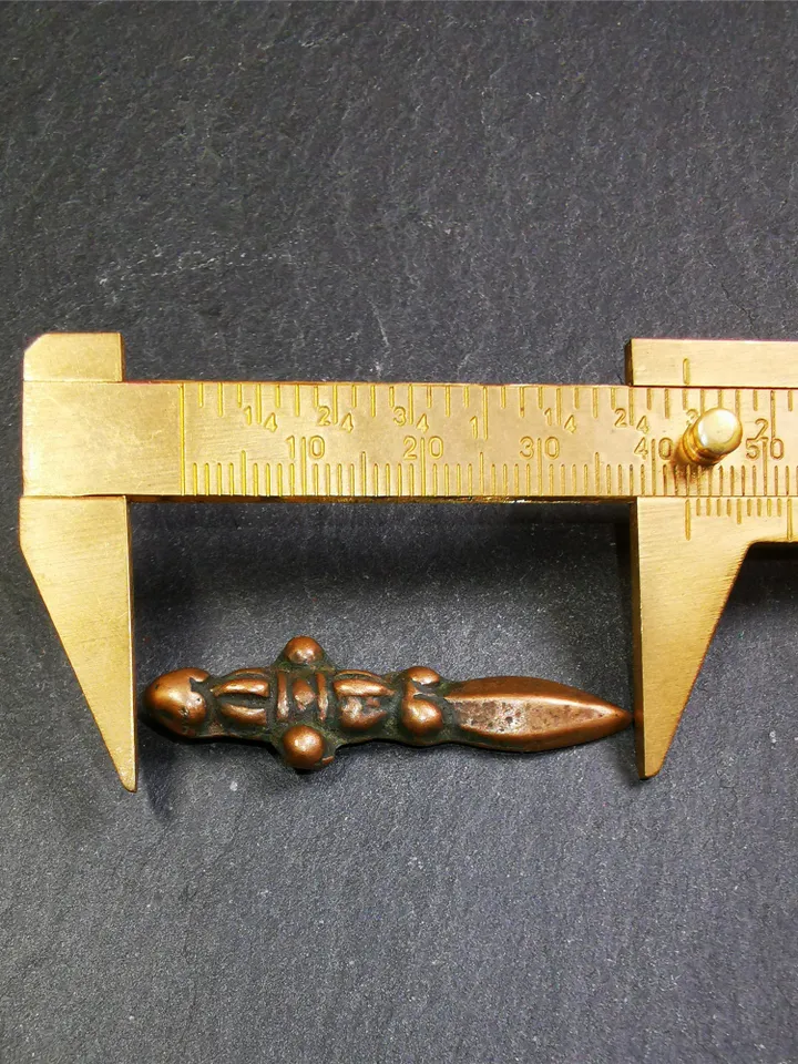 Gandhanra Vintage Tibetan Amulet ,Kila(Dorje Phurba) , Trantic Buddhism Ritual Implement Pendant,Made of Brass,1.7"