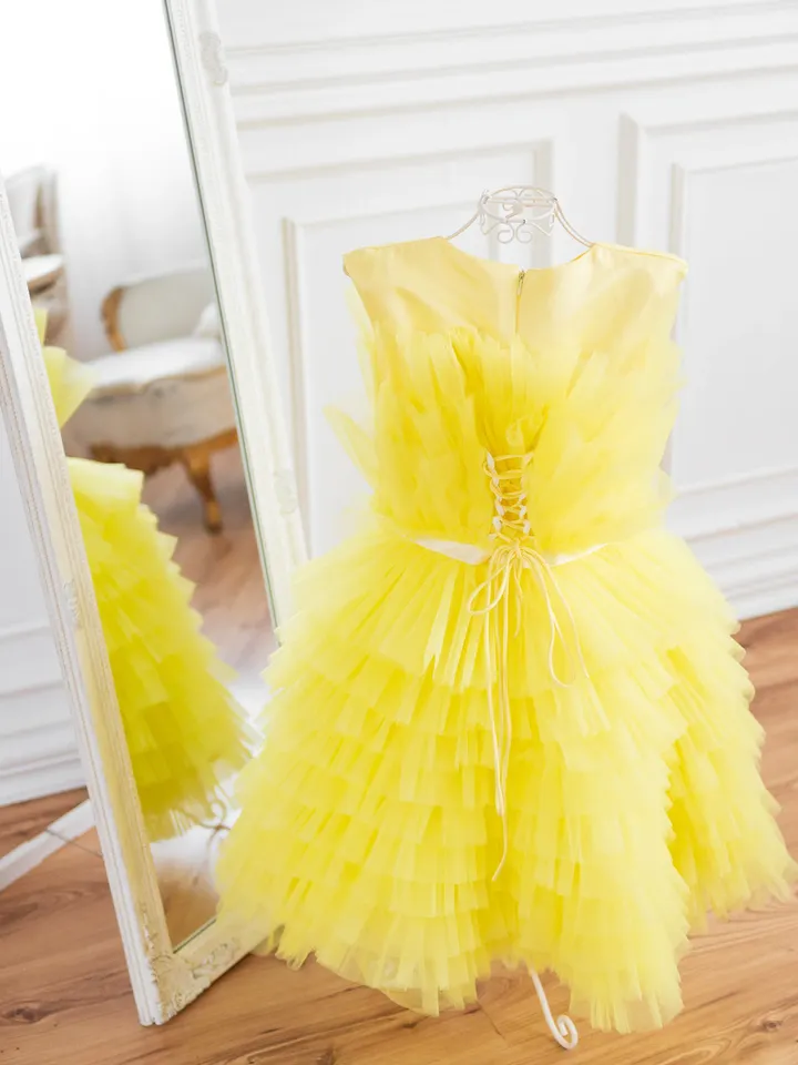 Mother Daughter Matching Dresses, Mommy And Me Yellow Dresses, Cocktail Dresses, Birthday Matching Dresses, Summer Dresses, Tiered Dresses