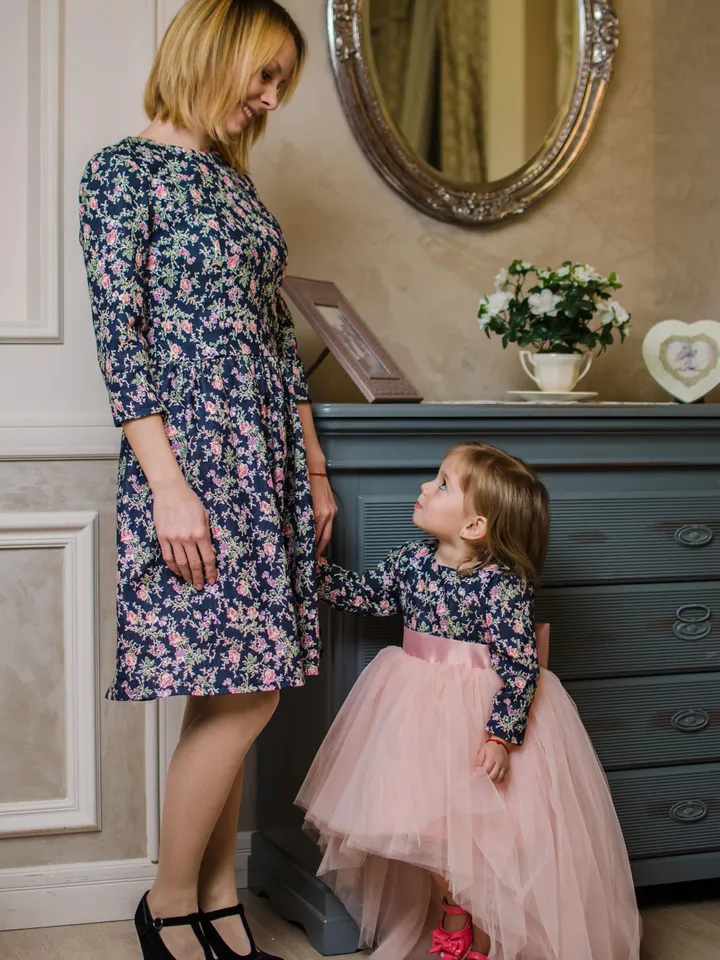Mother Daughter Matching Dresses, Mommy And Me Dresses, Matching Mom And Baby Dress