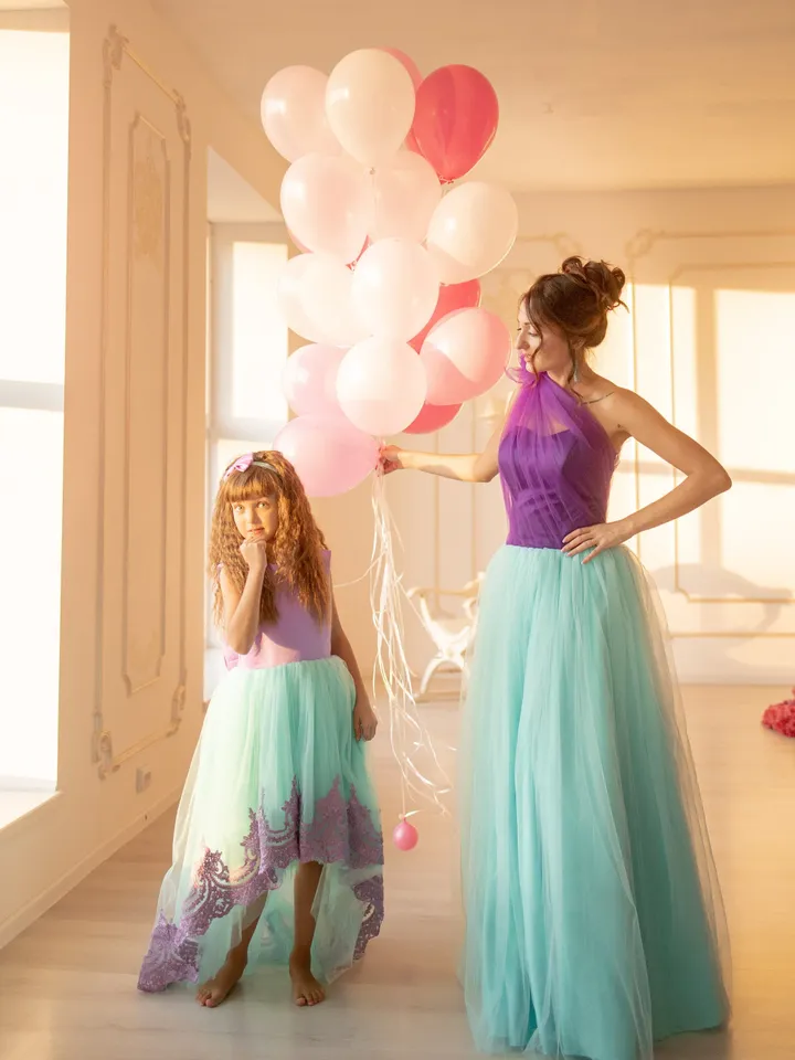 Matching Ariel Dresses, Mommy and Me Dress, Little Mermaid Party Outfits, Matching Mother Daughter Dress, Princess Dress, Girl Tutu Dress