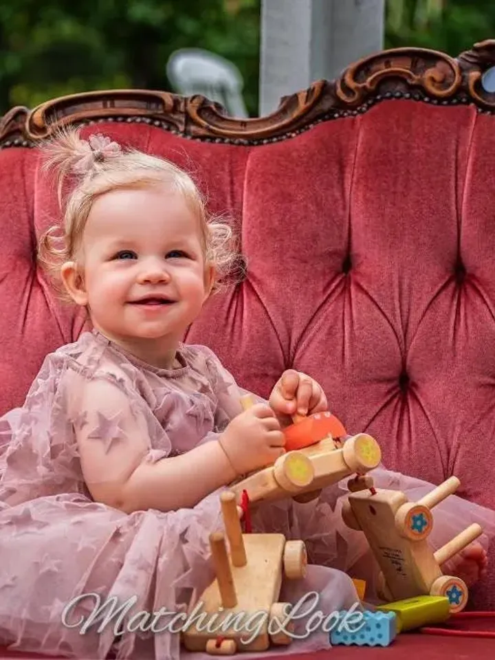 Mommy And Me New Year Dresses, Matching Mother Daughter Outfit, Party Tulle Dress, Formal Dress, New Year Photo Props, Long Sleeve Dress