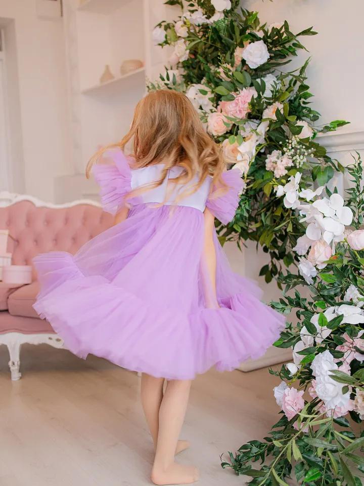 Lavender Tutu Dress, Lilac Toddler Dress, Flower Girl Tulle Dress, Toddler Formal Dress, 1st Birthday Dress, Princess Dress, Photoshoot