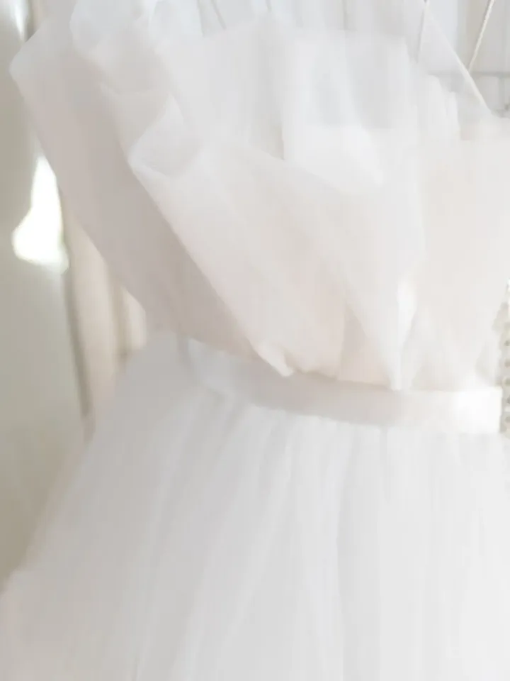 White Tulle Mini Dress, Women Tutu Dress, Short Wedding Dress, Tulle Short Dress, White Party Dress, Bridesmaid Dress, Second Bridal Dress