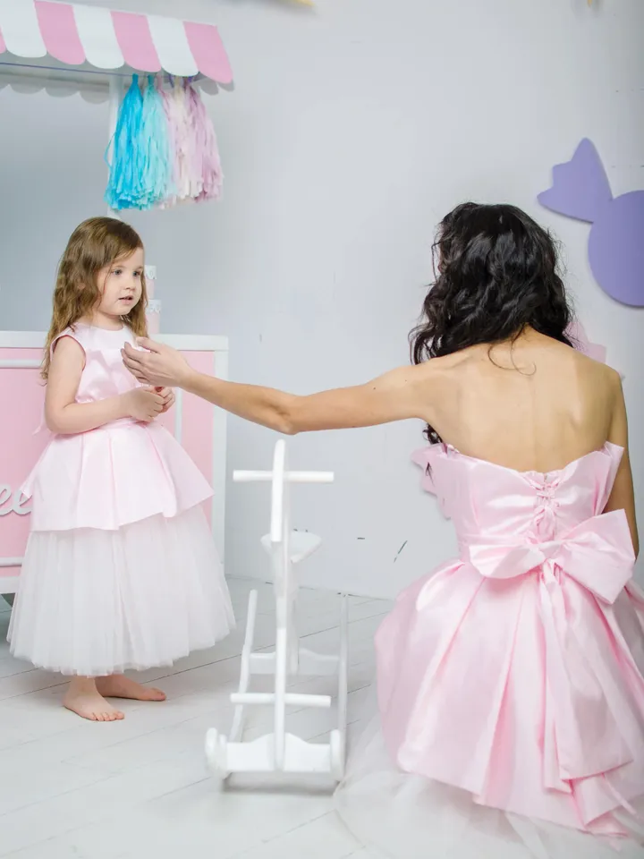 Pink Tutu Dress, Mother Daughter Matching Dress, Photoshoot Dress, Girl Princess Dress, Mommy and Me Outfit, Special Occasion Dress