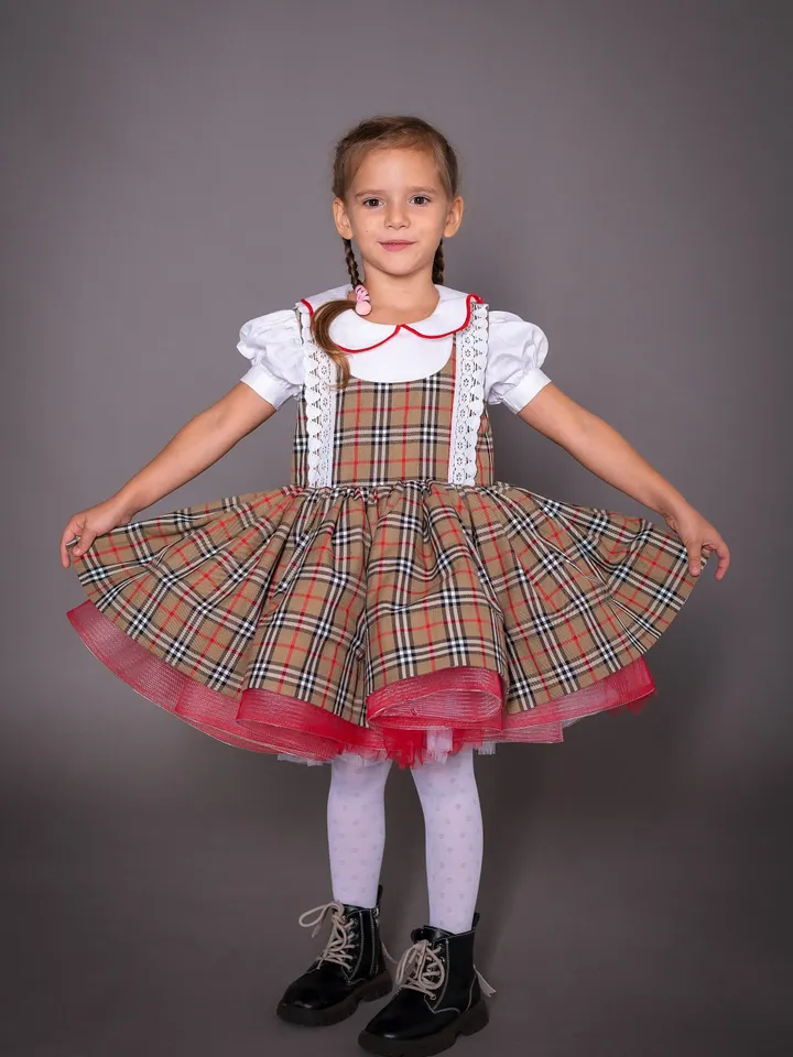Christmas Girl Dress, Holiday Toddler Dress, Plaid Dress, Tartan Ruffle Dress, Xmas Photography Dress, Tutu Retro Dress, Festive Dress
