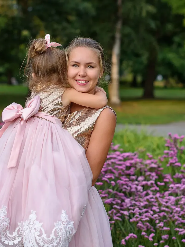 Mother Daughter Matching Dresses, Photoshoot Dresses, Flower Girl Dress, Mommy and Me Outfit, Formal Dress, Birthday Dress,Gold Sequin Dress