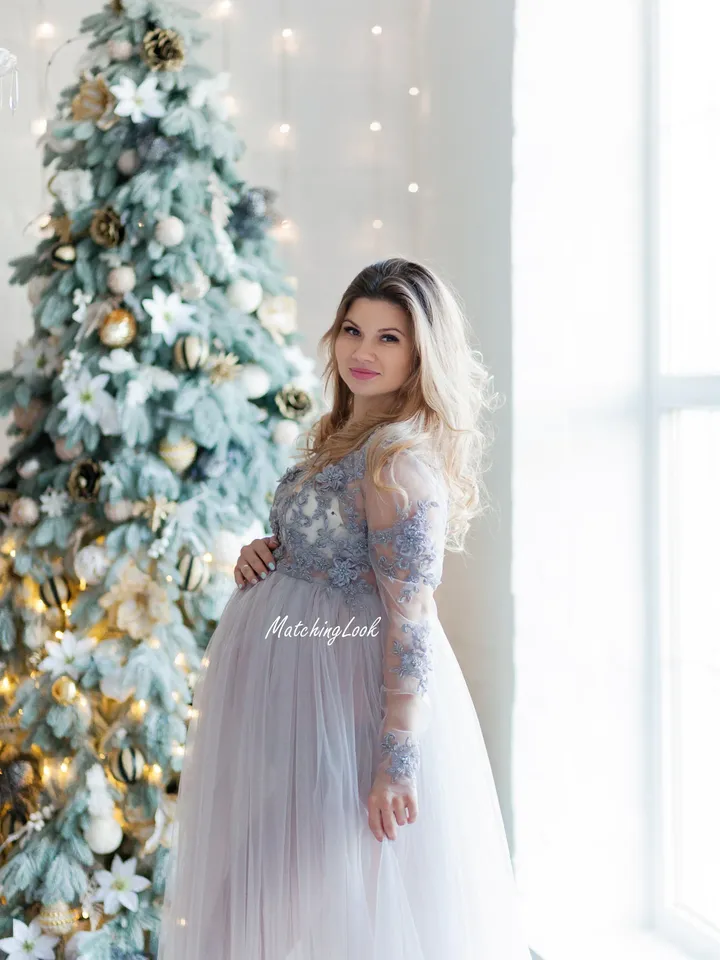 Maternity Dress For Photoshoot, Maternity Gown, Pregnancy Dress, Maternity Photo Props, Maternity Lace Dress, Baby Shower Gowns, Tutu Dress