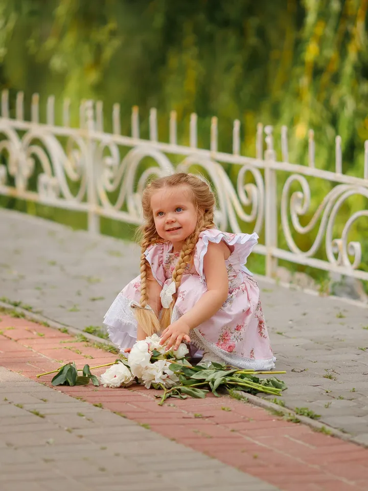 Baby Girl Dress, Floral Dress, Girl Pink Dress, Spring Toddler Dress, Summer Formal Dress, Girl Birthday Dress, Frill Dress, Ruffle Dress