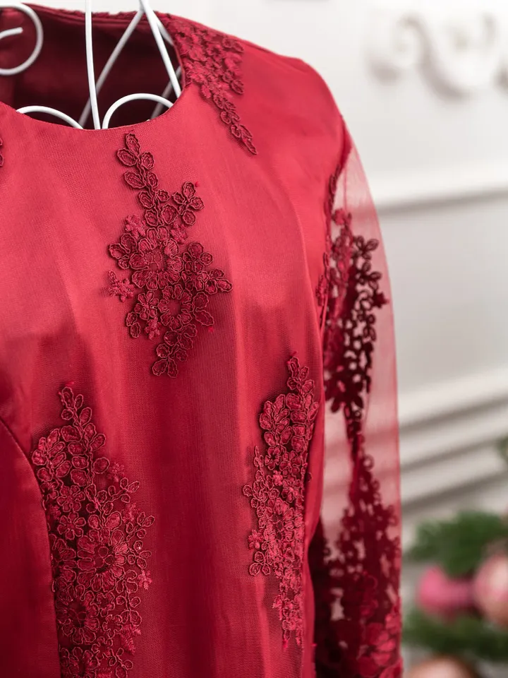 Dark Red Formal Dresses, Mother Daughter Matching Dress, Princess Tulle Dress, Girl Formal Gown, Mommy and Me Dress, Wedding Guest Dress