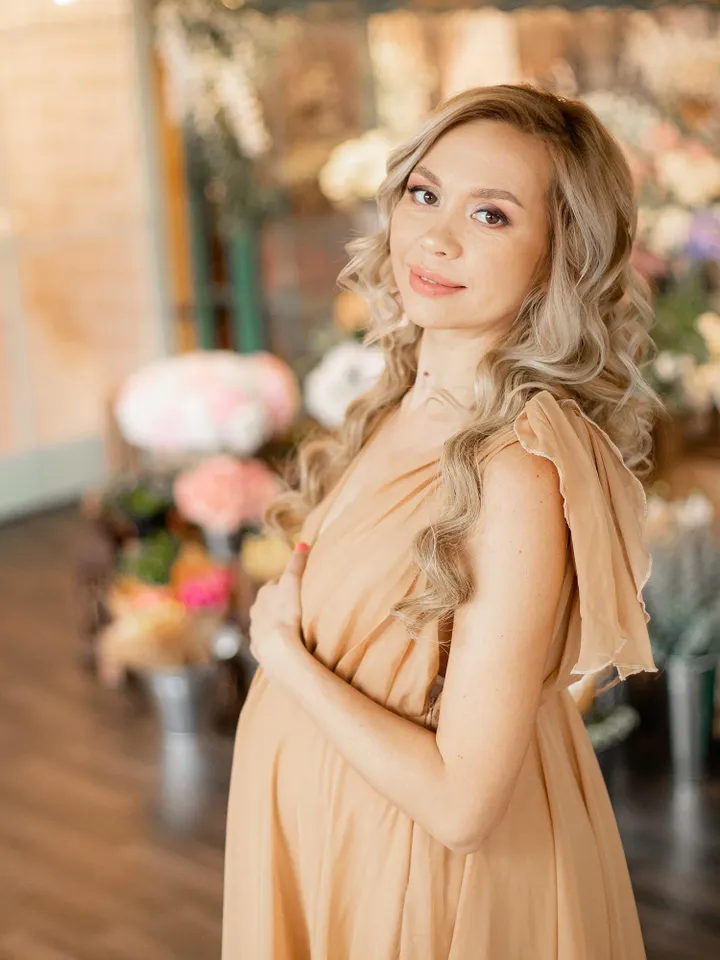 Beige Baby Shower Maternity Dress, Empire Waist Boho Dress, Maternity Boho Chiffon Dress, Maternity Dress, Nude Wedding Dress, Photoshoot