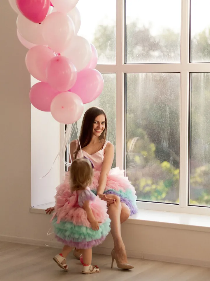 Unicorn Dresses, Mommy And Me Dresses For Photoshoot, Rainbow Matching Dresses, Birthday Party Outfits, Summer Dresses, Baby Tutu Dress