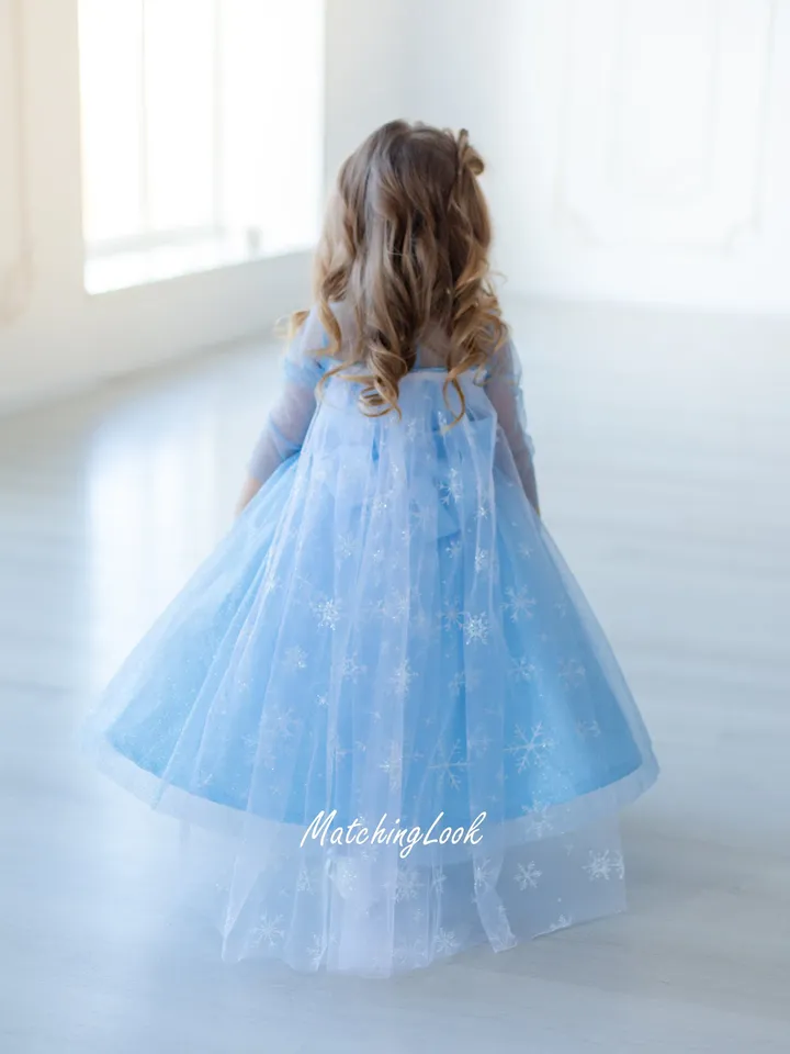 Frozen Elsa Costume Toddler, Girl Tutu Dress, Princess Dress, Tulle Girl Dress, Birthday Outfit, Toddler Girl Dress, Elsa Costume, Fairytale