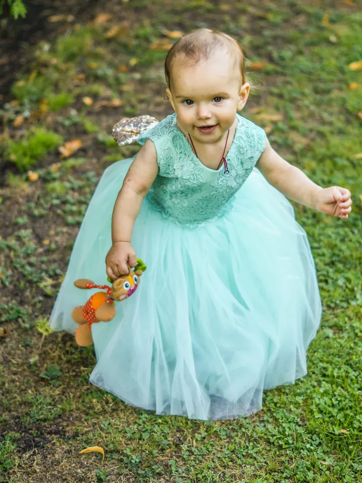 Flower girl tutu dress with bow Mint princess dress Lace girls mint dress birthday dress princess dress first communion dress photoshoot