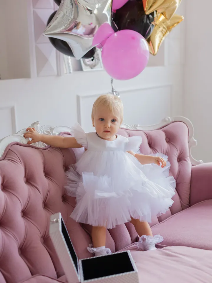 Baby Girl Dress, Occasion Dress, Flower Girl Dress, Baby Tulle Dress, Princess Tutu Dress, Photosession Dress, 1st Birthday Dress For Girls
