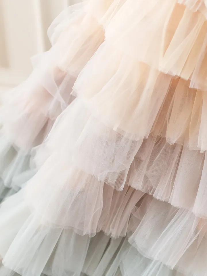 Mommy And Me Dress, Photoshoot Dress, Ombre Tulle Wedding Dress, Couture Matching Dresses, Matching Wedding Dress, Tiered Gown Outfit