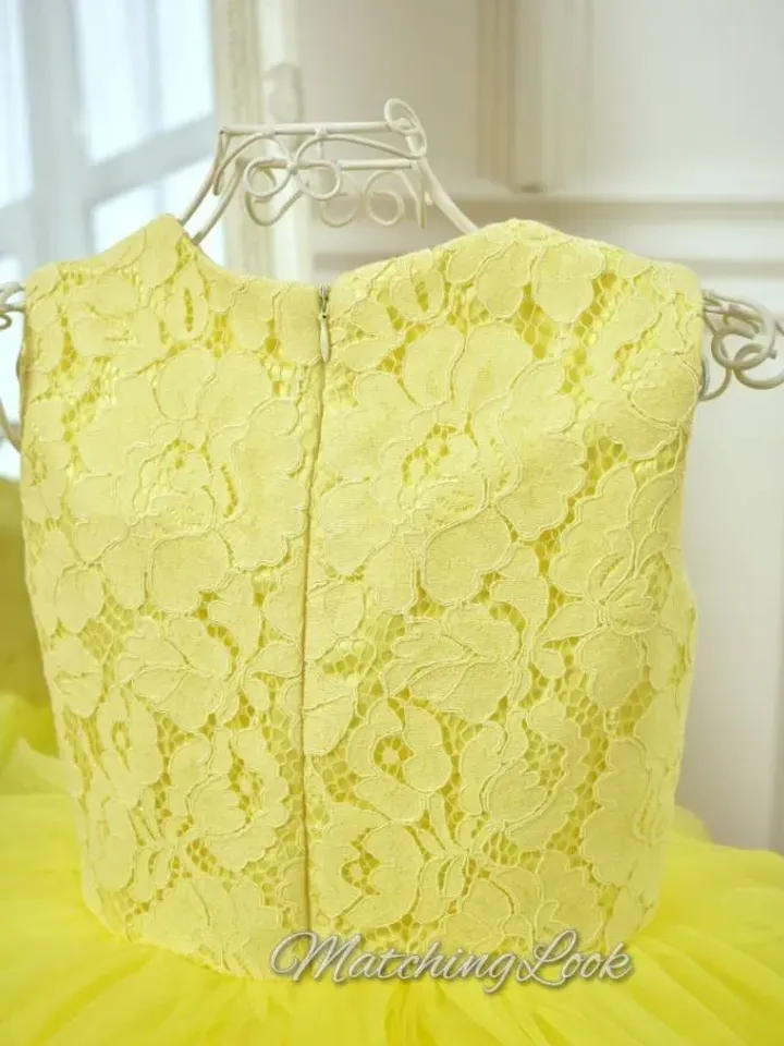 Yellow Girl Dress, Tutu Girl Dress, Lace Girl Dress, Summer Girl Dress, Princess Girl Dress, Wedding Girl Dress, Kids Photoshoot Dress