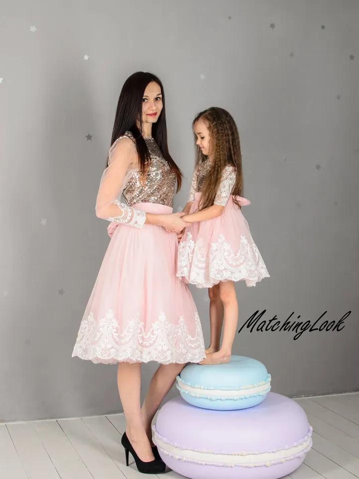 Mommy And Me Outfit, Matching Dresses, Mother and Daughter Dress, Girl Sequin Dress, Princess Dress, Photoshoot Dress, Girl Birthday