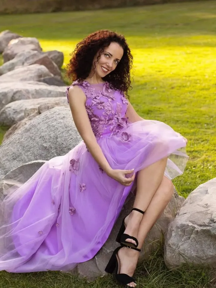Mother Daughter Matching Dress, Purple Dress, High Low Dress, Mommy and Me Outfit, Photoshoot Dress, Girl Elegant Dress, Flower Girl Dress