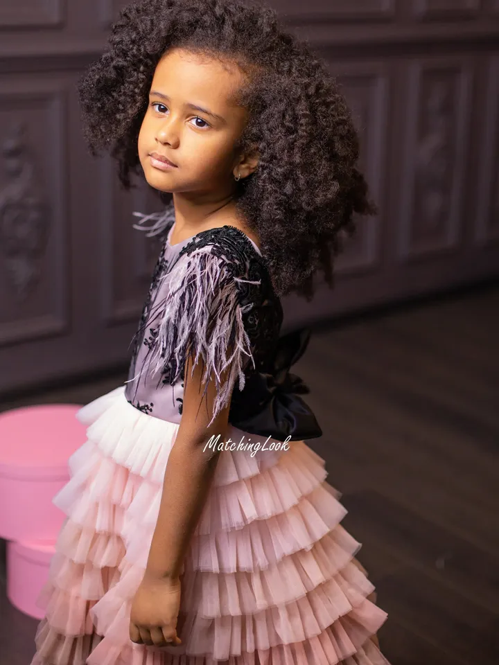 Princess Girl Dress, Girl Ombre Tulle Dress, Flower Girl Dress, Girl Tutu Dress, Birthday Dress, Ball Gown Dress, Little Girl Dress,Occasion