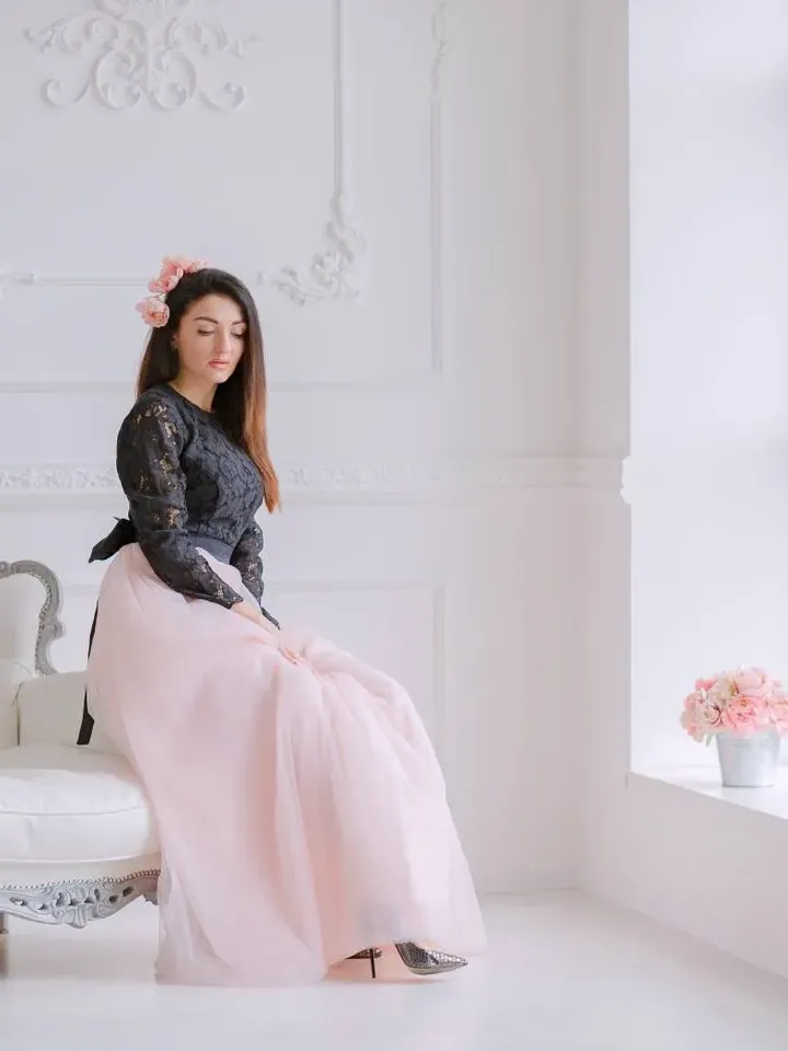 Mother Daughter Matching Dress, Blush Black Dress, Mommy and Me Outfit, Toddler Formal Gown, Photoshoot Dress, Birthday Party Dress