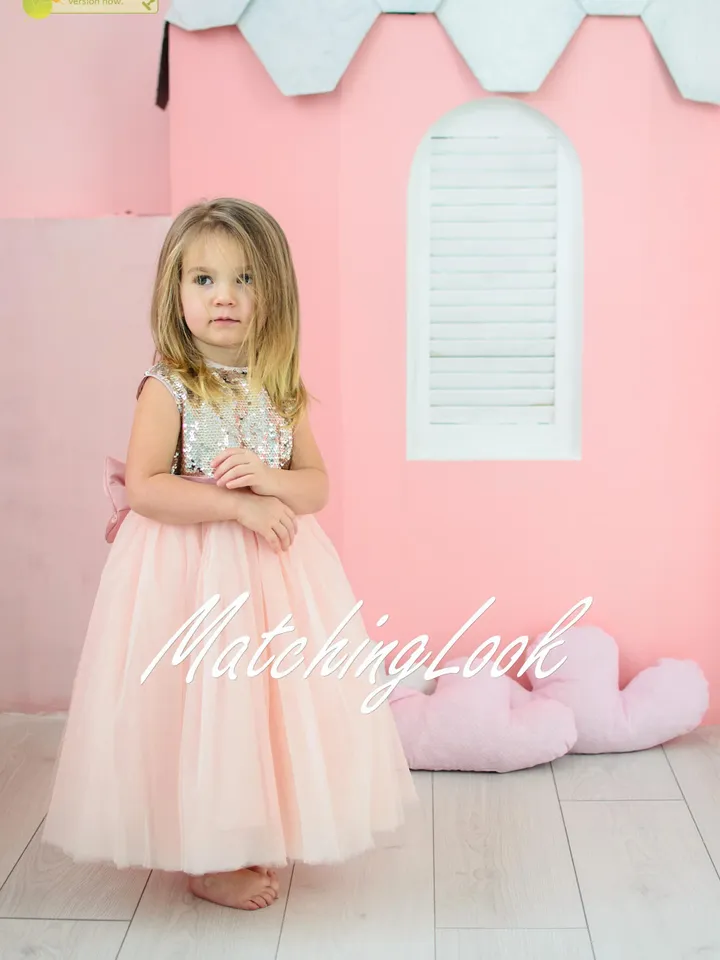 First Birthday Dress, Heart Back Dress, Baby Tutu Dress, Girl Sequin Dress, Princess Dress, Girl Birthday Outfit, Toddler Gown Dress, Party
