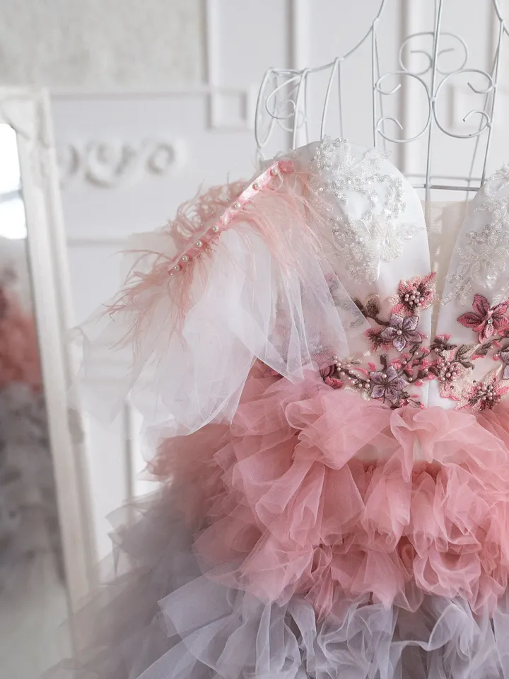 Off Shoulders Wedding Dress, Ombre Tulle Dress, Couture Dress, Tiered Wedding Dress, Fairytale Dress, Prom Gown, Alternative Wedding Dress