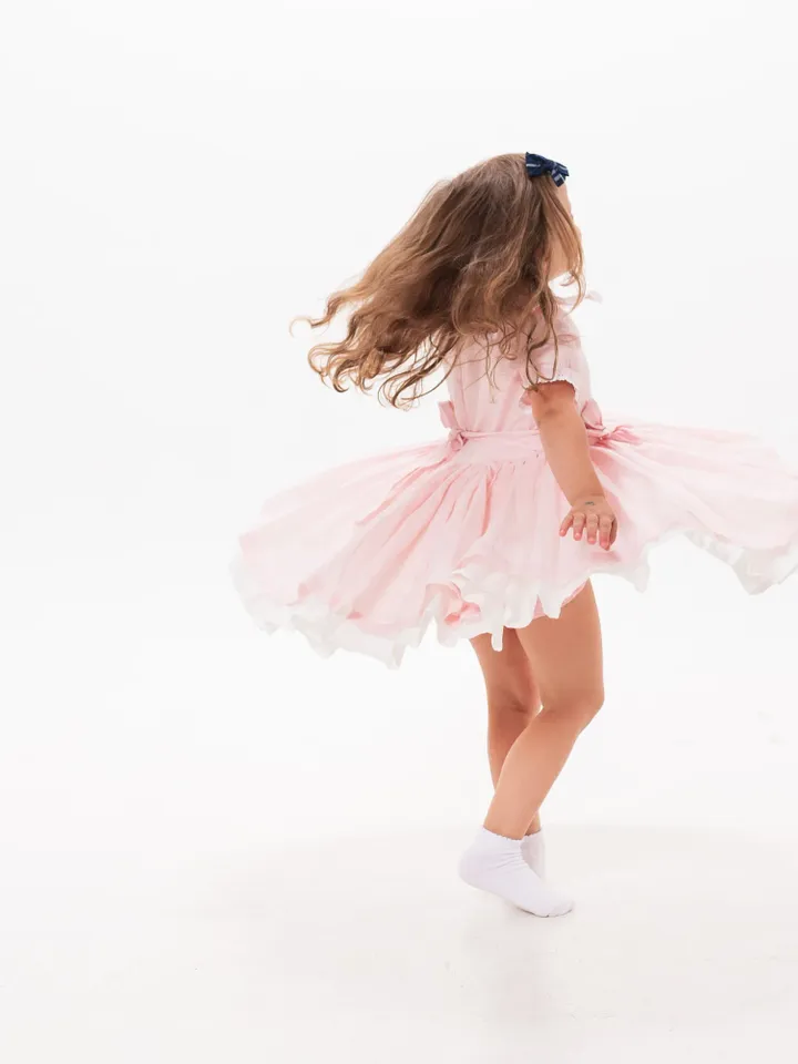 Pink Linen Dress, Girl Linen Dress, Linen Collar Dress, Baby Tutu Dress, Linen Clothing, Linen Birthday Dress, Pink Toddler Vintage Style