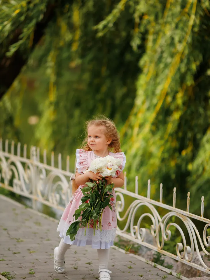 Baby Girl Dress, Floral Dress, Girl Pink Dress, Spring Toddler Dress, Summer Formal Dress, Girl Birthday Dress, Frill Dress, Ruffle Dress