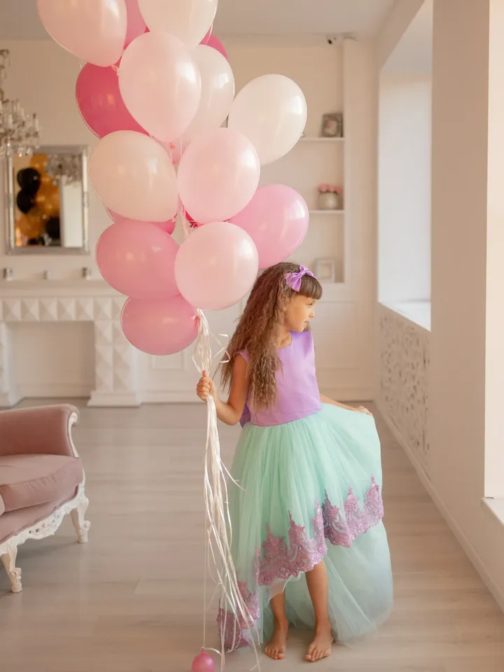 Ariel Tulle Dress, Little Mermaid Dress, Birthday Party Dress, Princess Tutu Dress, Pastel Purple Dress, Toddler Gown Dress, High Low Dress