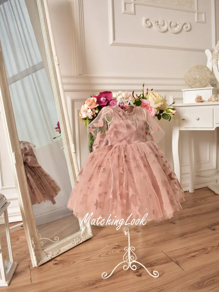 Baby Girl Dress Special Occasion, Toddler Party Dress, 1st Birthday Outfit, Blush Pink Dress, Baby Girl Dress, Flower Girl Dress,Tulle Dress