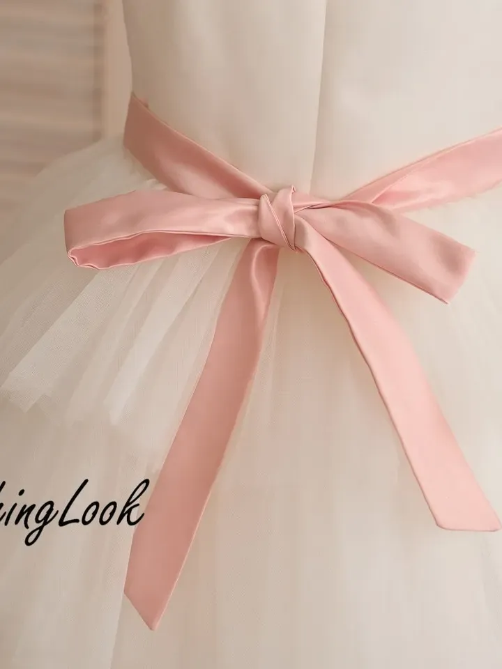 Christening Gown, First Communion Dress, Flower Girl Dress, Baby Baptism Dress, High Low Tulle Dress, Minimalist Dress, Baby Tutu Dress