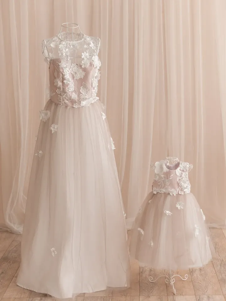 Mother Daughter Matching Wedding Dress, Mommy And Me Outfit, Matching Wedding Dress, Matching Mom Dress, Matching Girl Dress, Toddler Dress